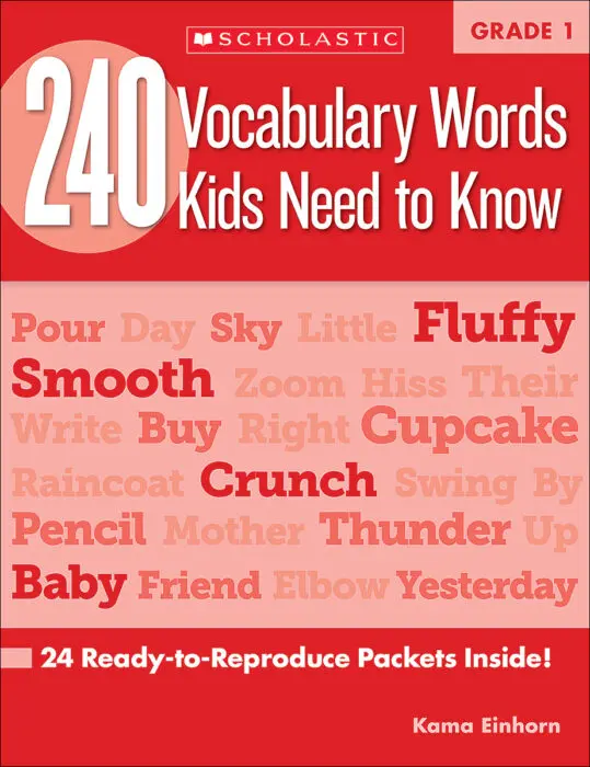 240 Vocabulary Words Kids Need to Know - Grade 1