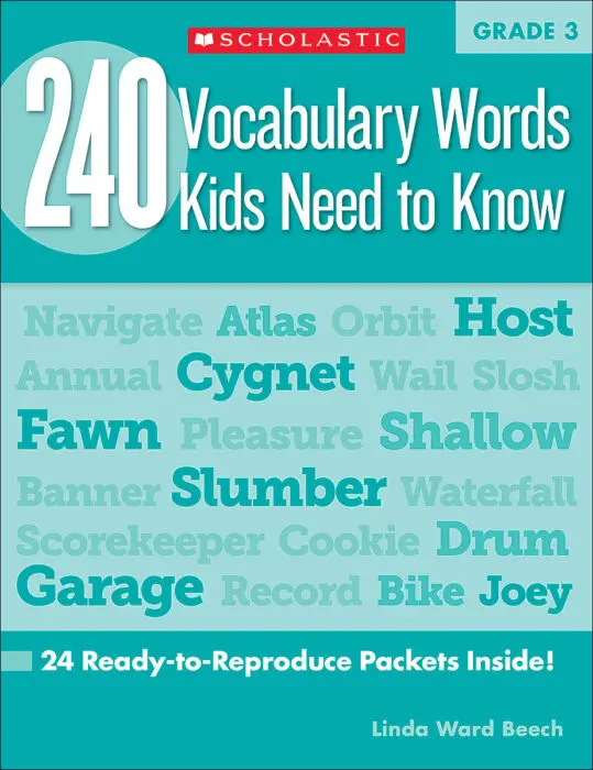 240 Vocabulary Words Kids Need to Know - Grade 3