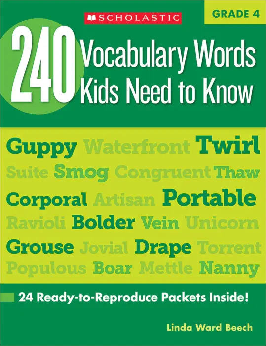 240 Vocabulary Words Kids Need to Know - Grade 4