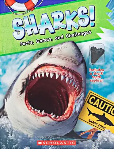 [9781339008707] SHARKS! FACTS, GAMES, AND CHALLENGES S24