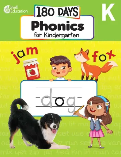 [9781087662558] 180 DAYS Phonics for Kindergarten